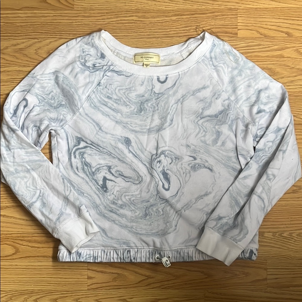 Kids Marble Print Long Sleeve Top